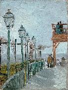 Vincent Van Gogh Terrace and Observation Deck at the Moulin de Blute-Fin, Montmartre France oil painting artist